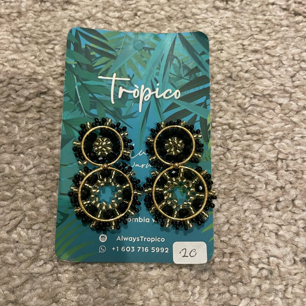 Black and Gold Earrings